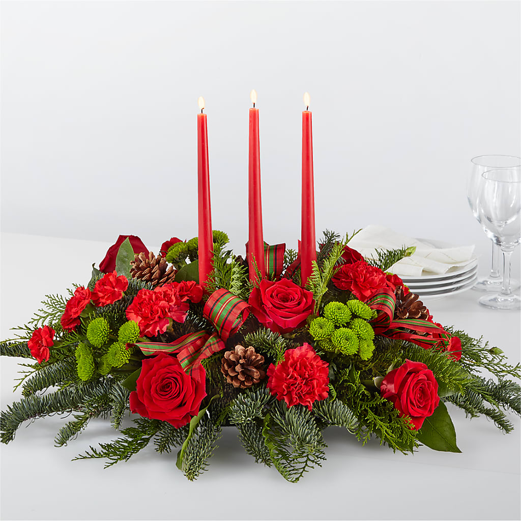 By the Candlelight Centerpiece – Rosehaus Floral, Suamico WI
