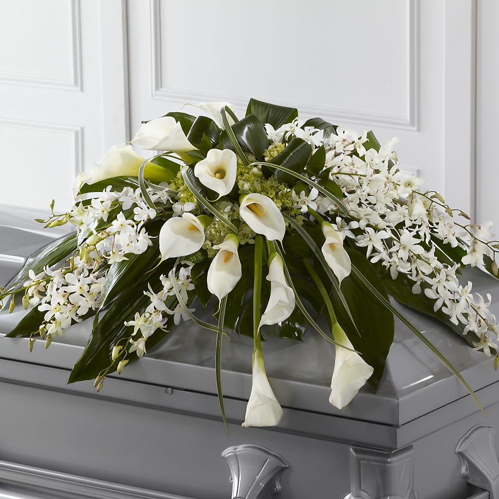 Angel Wings Casket Spray – Rosehaus Floral, Suamico WI