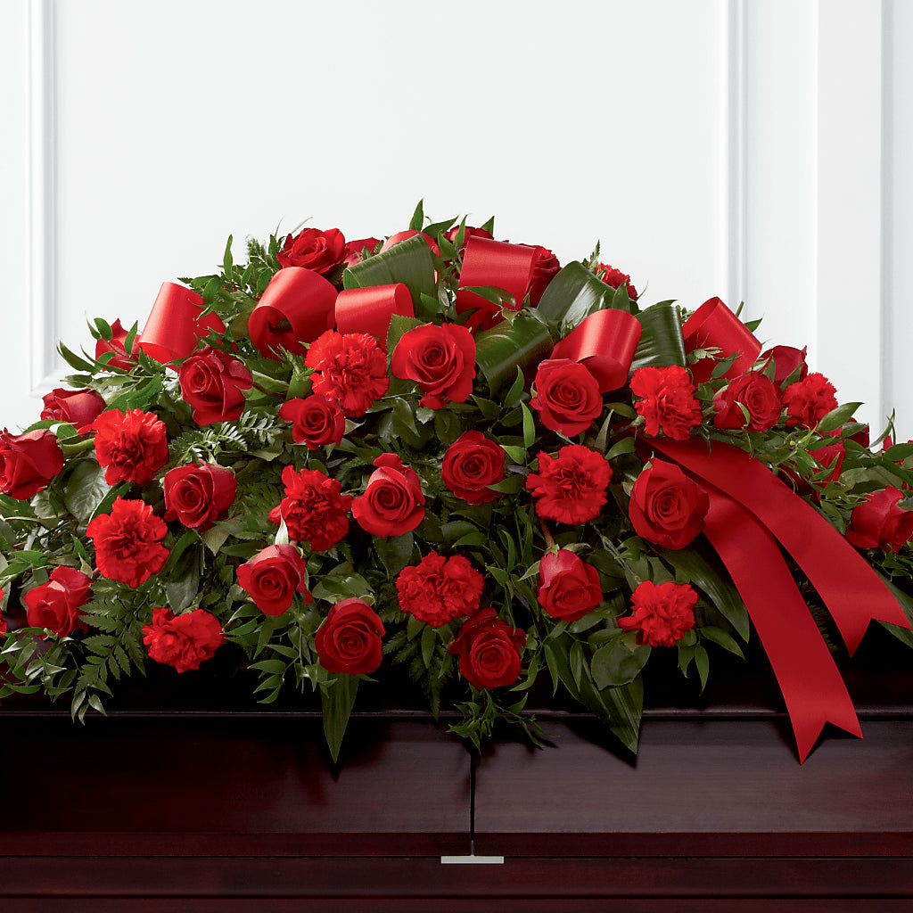 Tribute of Life Casket Spray – Rosehaus Floral, Suamico WI