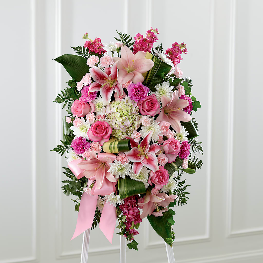 Comforting Standing Spray – Rosehaus Floral, Suamico WI