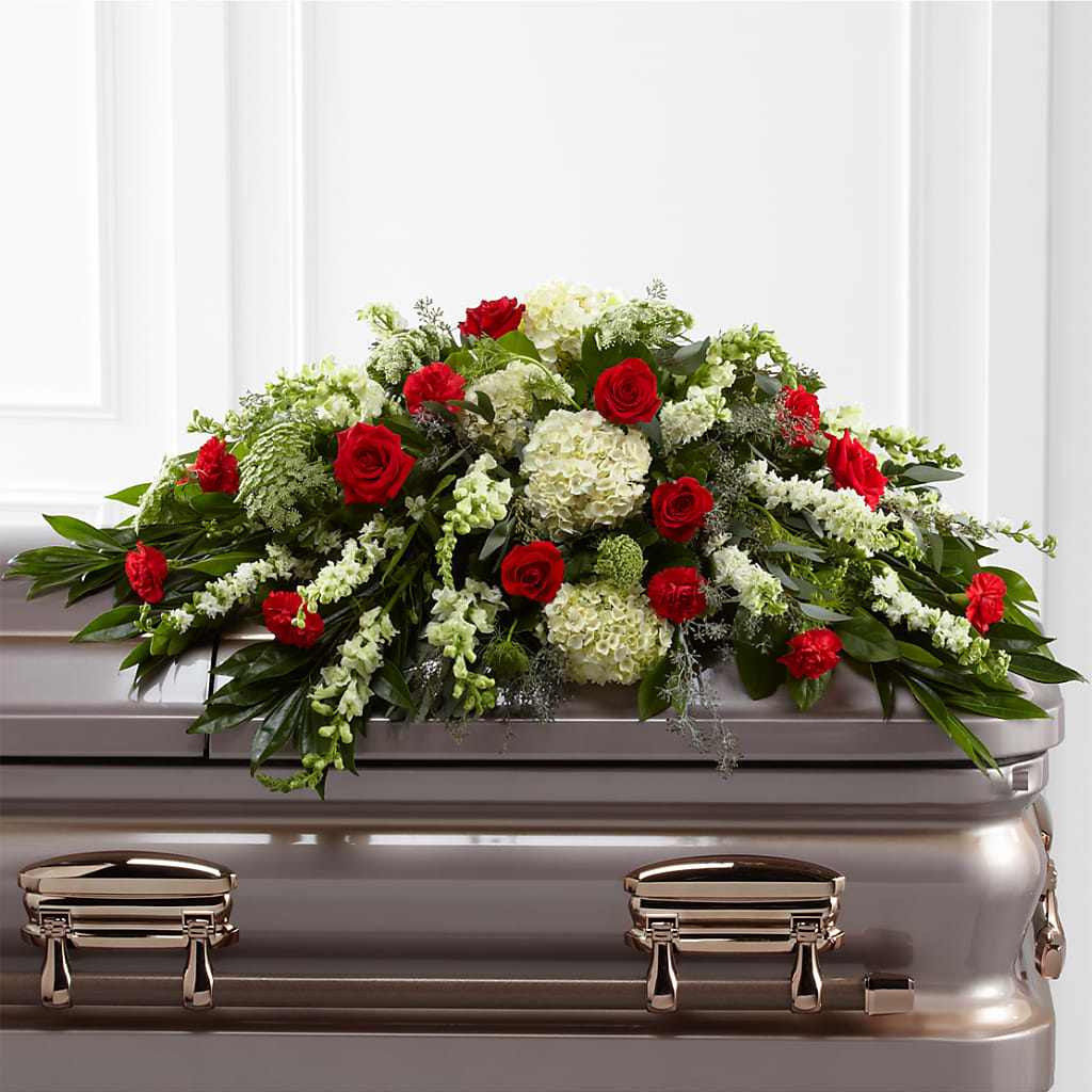 Sincerity Casket Spray – Rosehaus Floral, Suamico WI