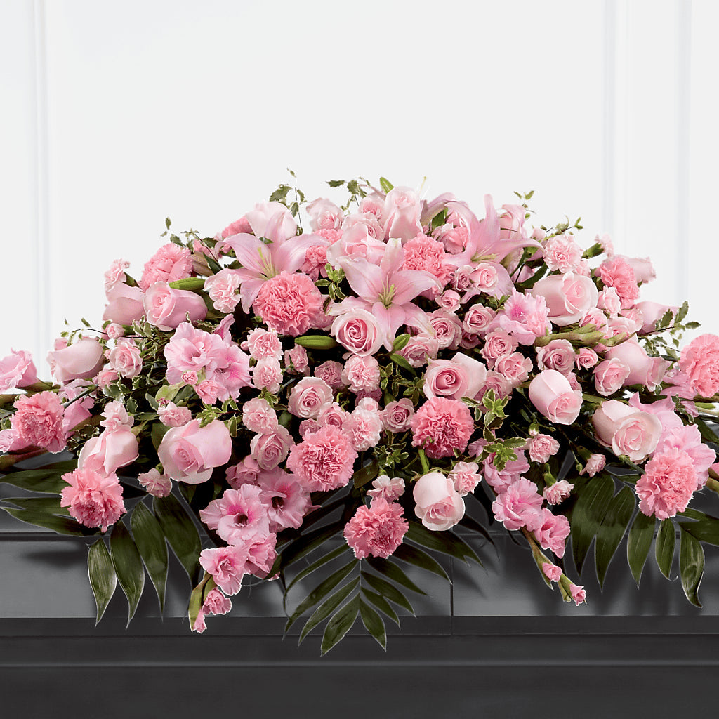 Garden of Comfort Casket Spray (Standard) – Rosehaus Floral, Suamico WI