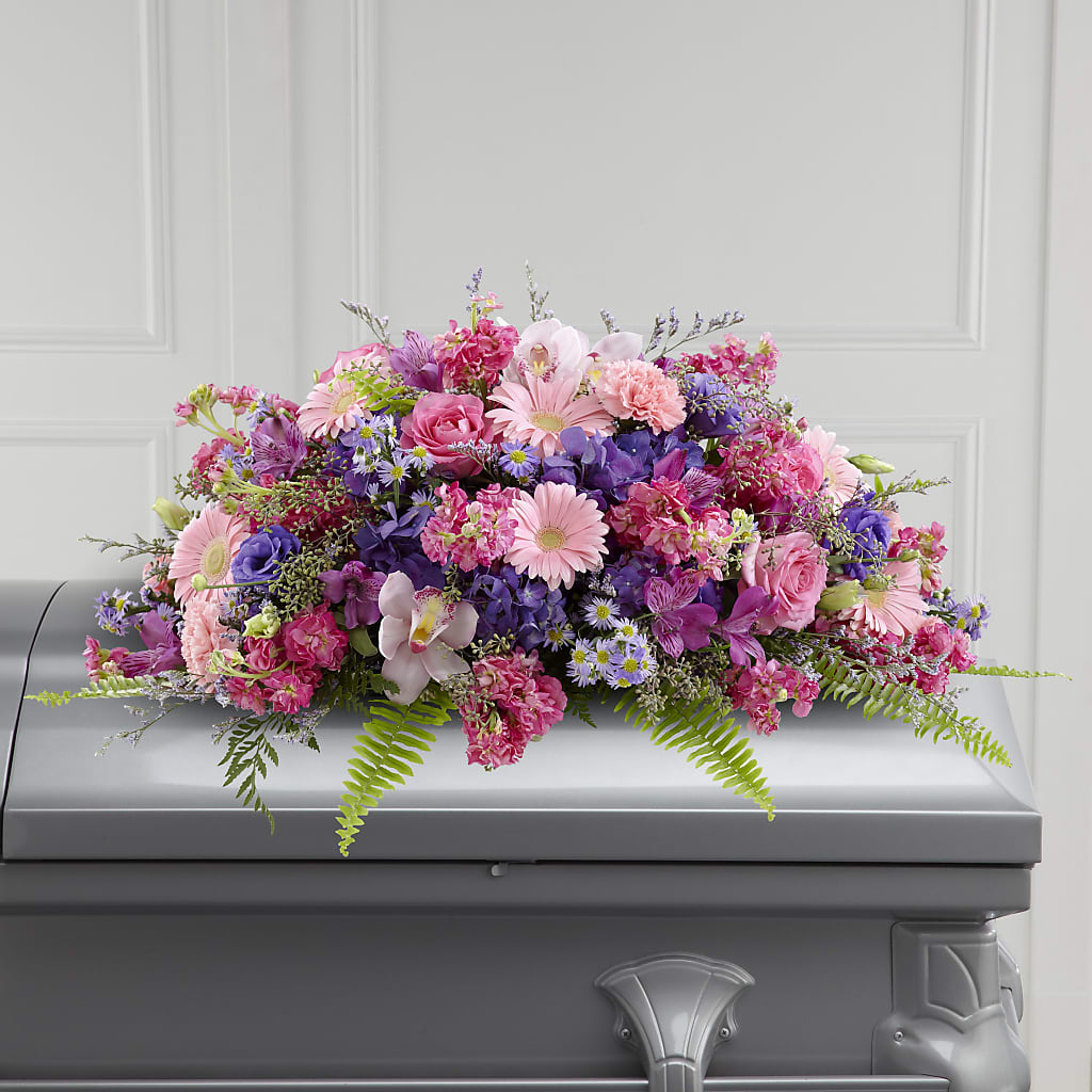 Glorious Garden Casket Spray – Rosehaus Floral, Suamico WI