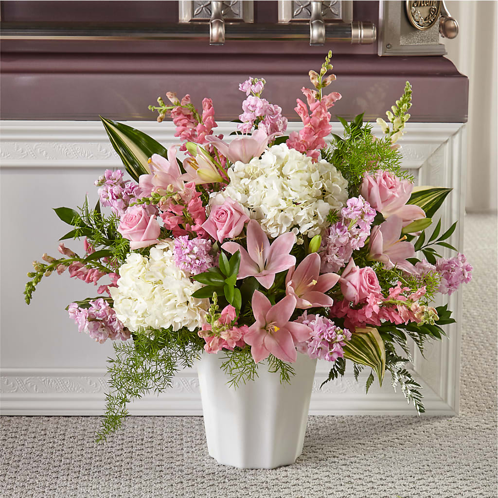 Simply Serene Floor Basket – Rosehaus Floral, Suamico WI