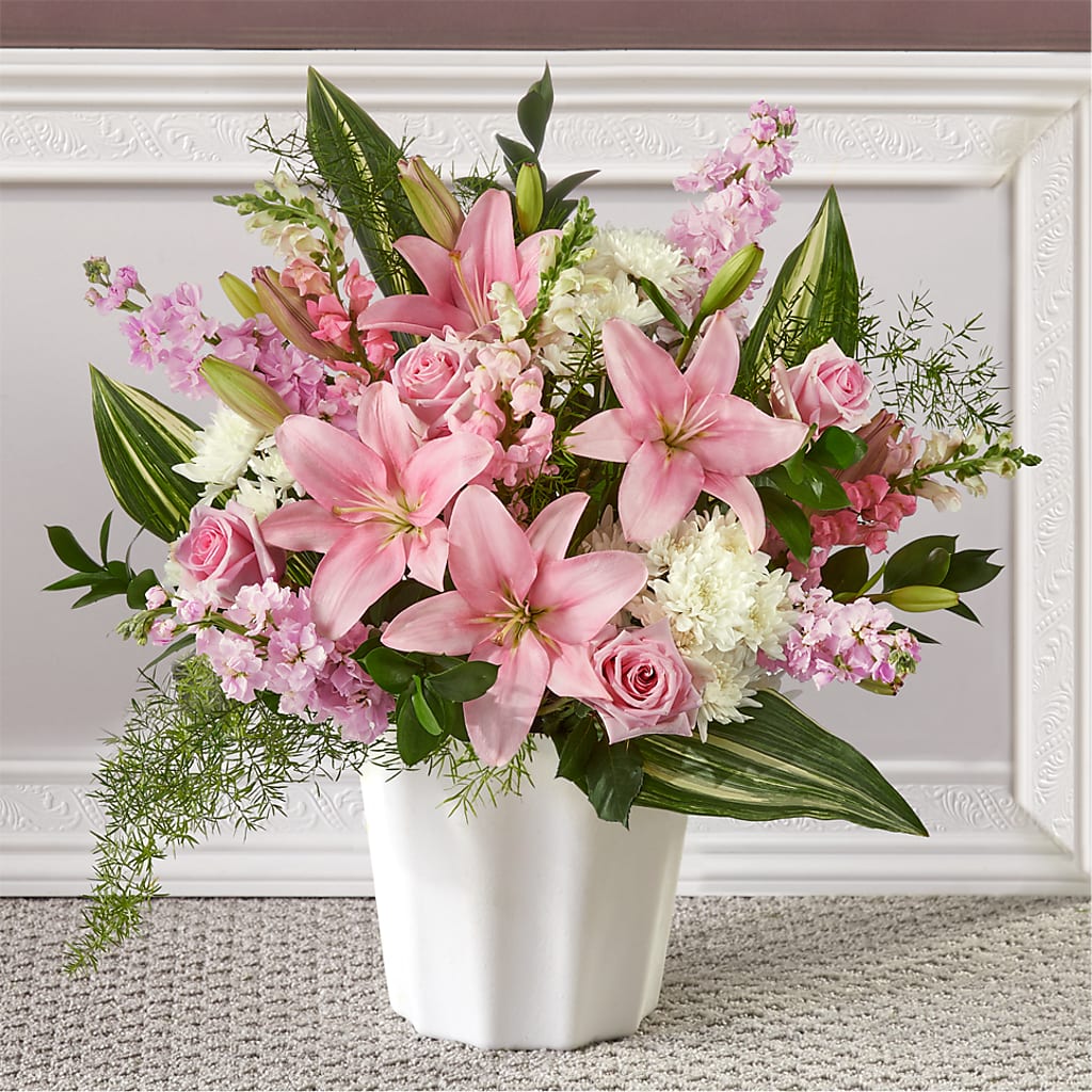 Simply Serene Floor Basket – Rosehaus Floral, Suamico WI