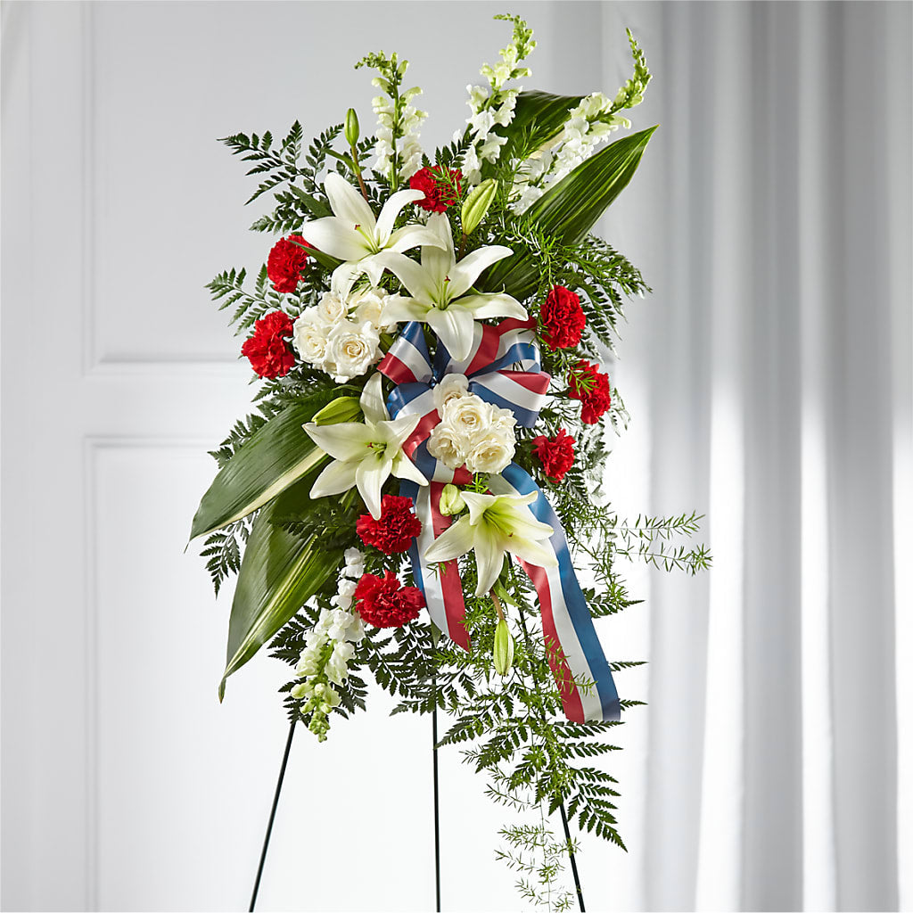 Stars of Life Standing Spray – Rosehaus Floral, Suamico WI