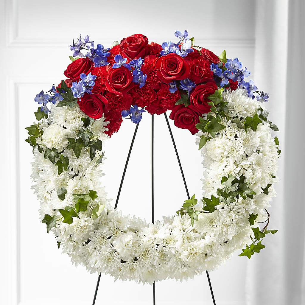 Patriotic Passion Wreath – Rosehaus Floral, Suamico WI