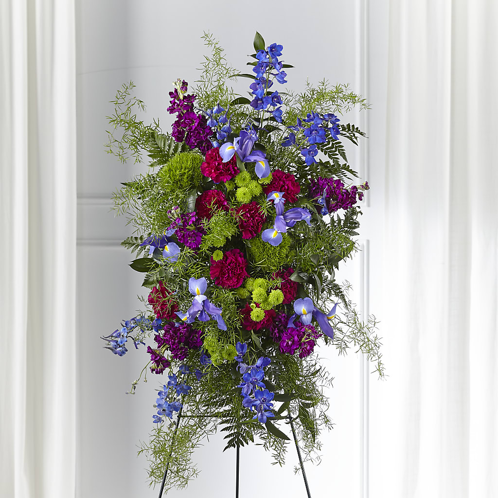 Heavenly Skies Standing Spray – Rosehaus Floral, Suamico WI