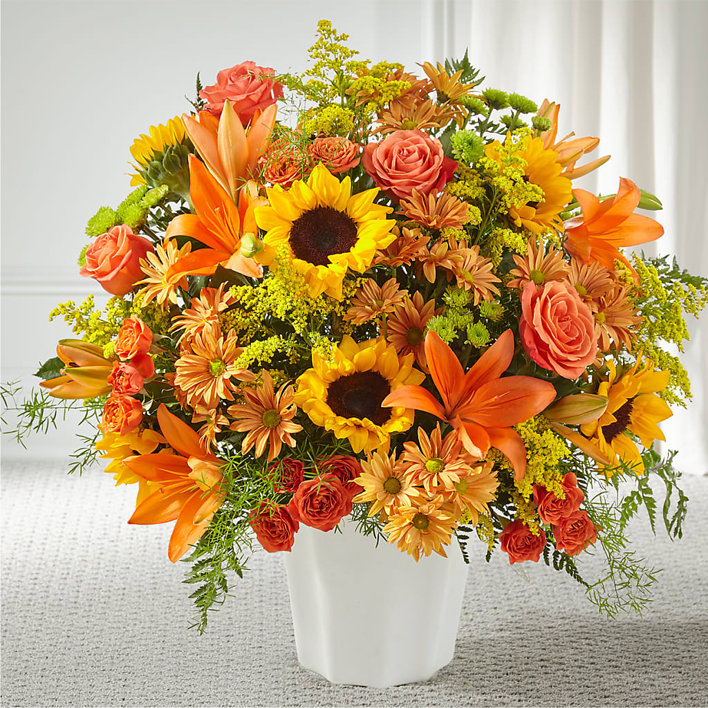 Harvest Thoughts Floor Basket – Rosehaus Floral, Suamico WI