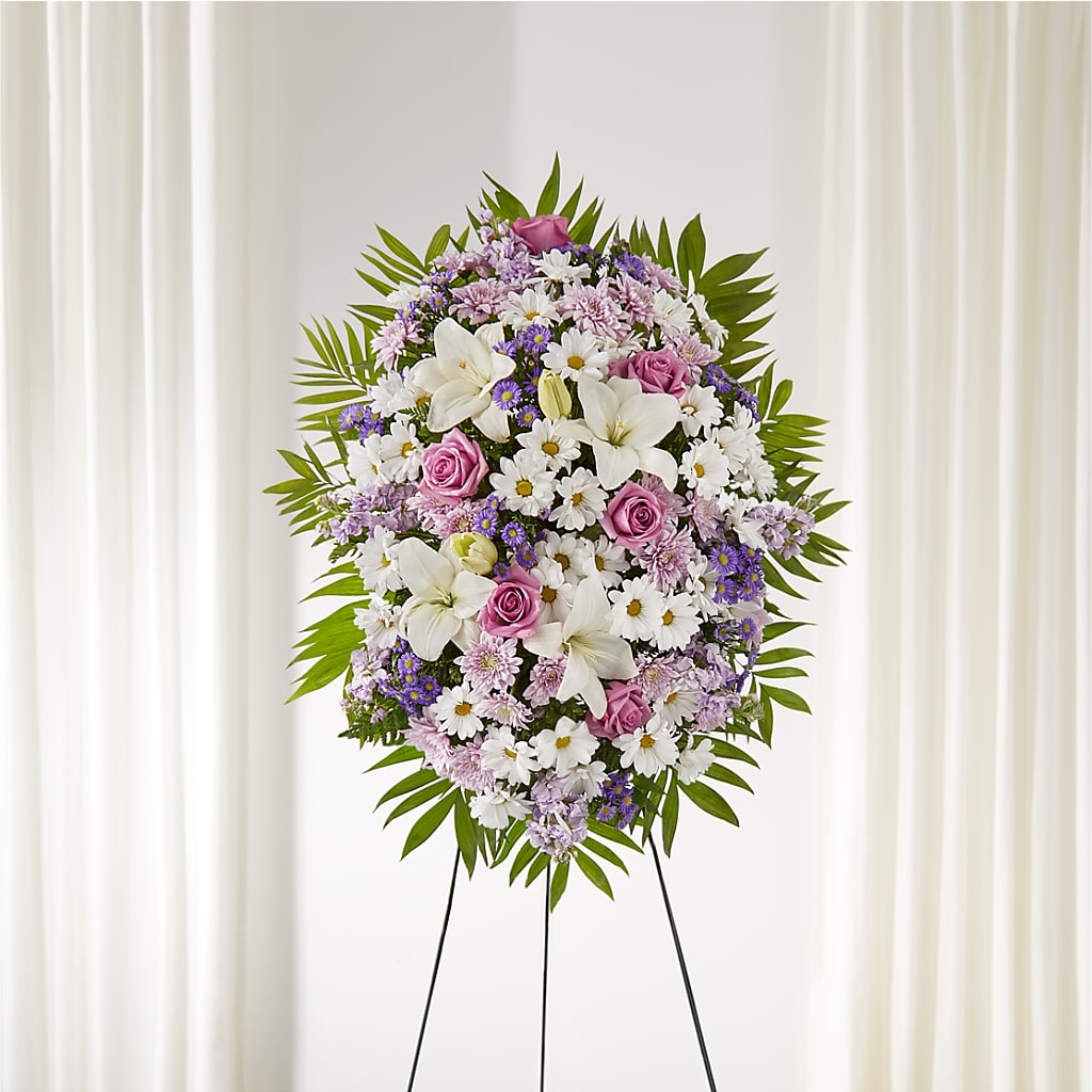 Surrounded by Love Standing Spray – Rosehaus Floral, Suamico WI