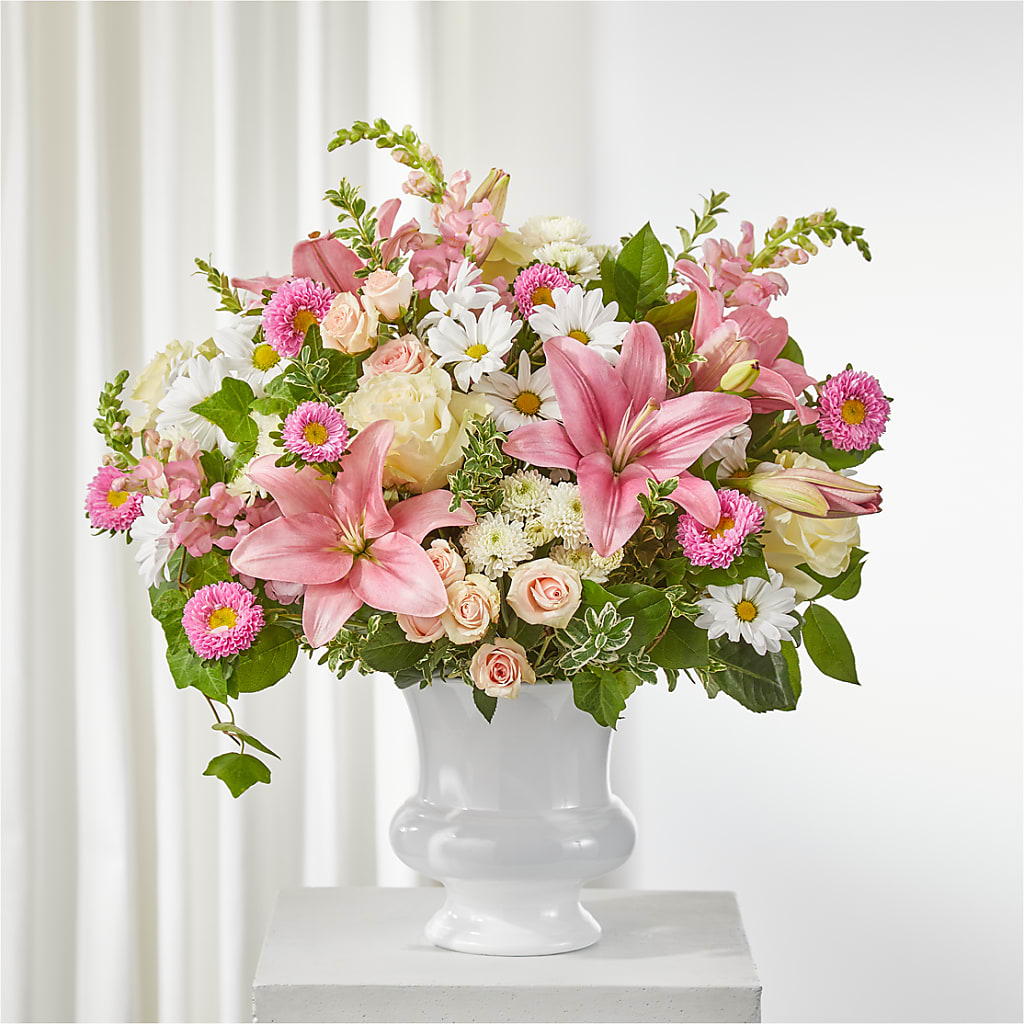 Empathetic Blooms Urn Arrangement – Rosehaus Floral, Suamico WI