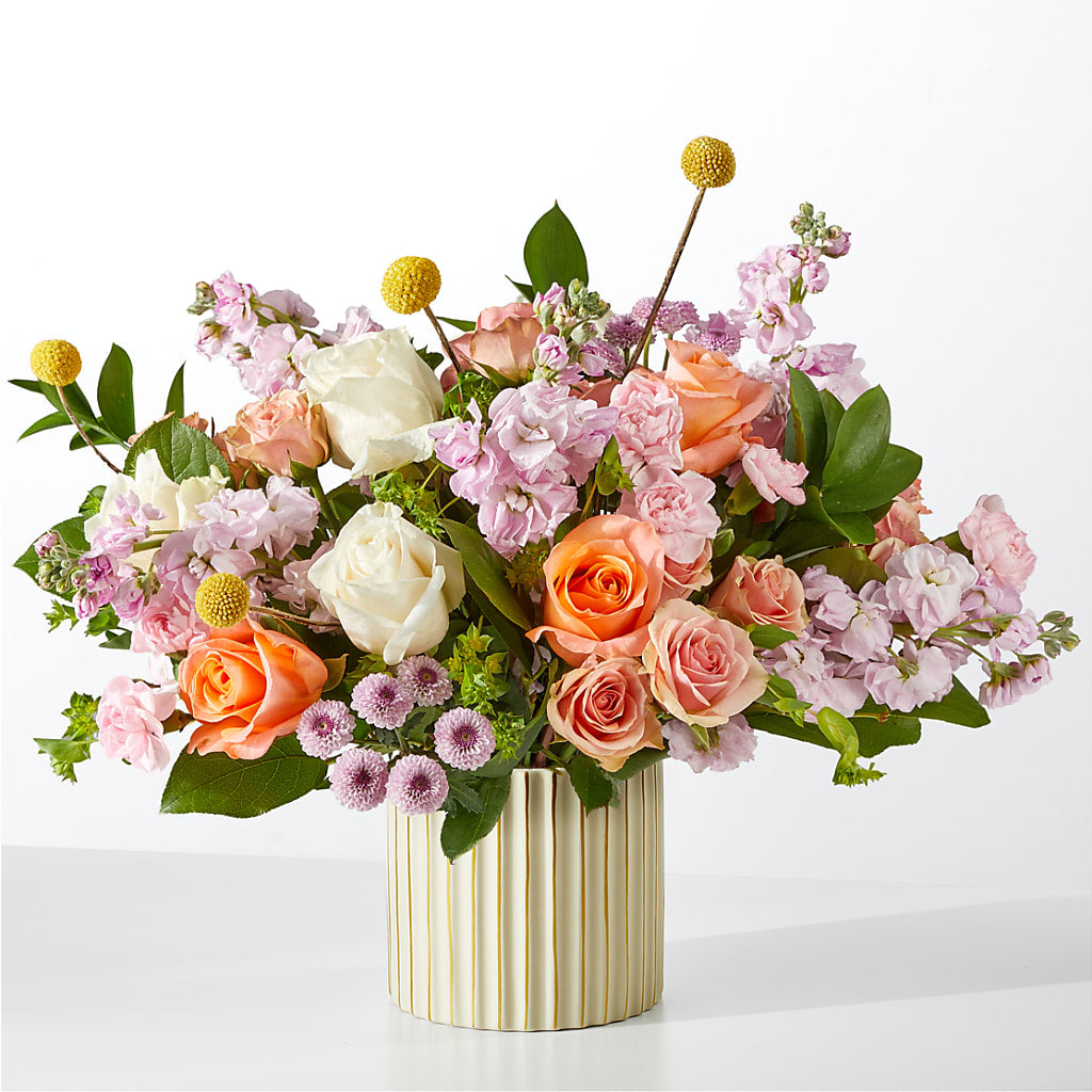 French Market Bouquet with Ivory Vase – Rosehaus Floral, Suamico WI