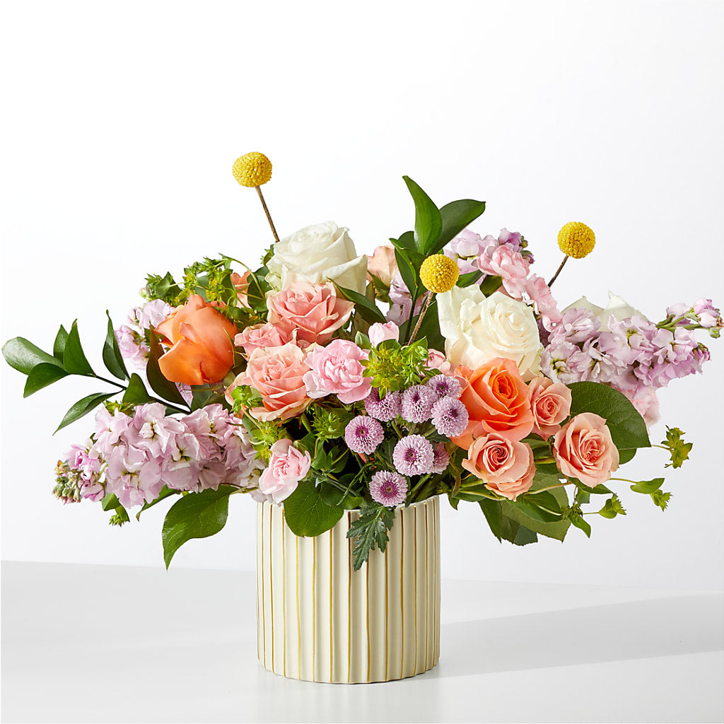 French Market Bouquet with Ivory Vase – Rosehaus Floral, Suamico WI