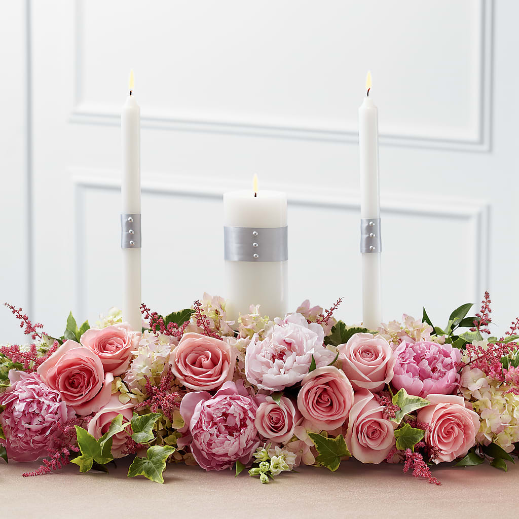 Worldwide Romance Unity Candle Arrangement – Rosehaus Floral, Suamico WI