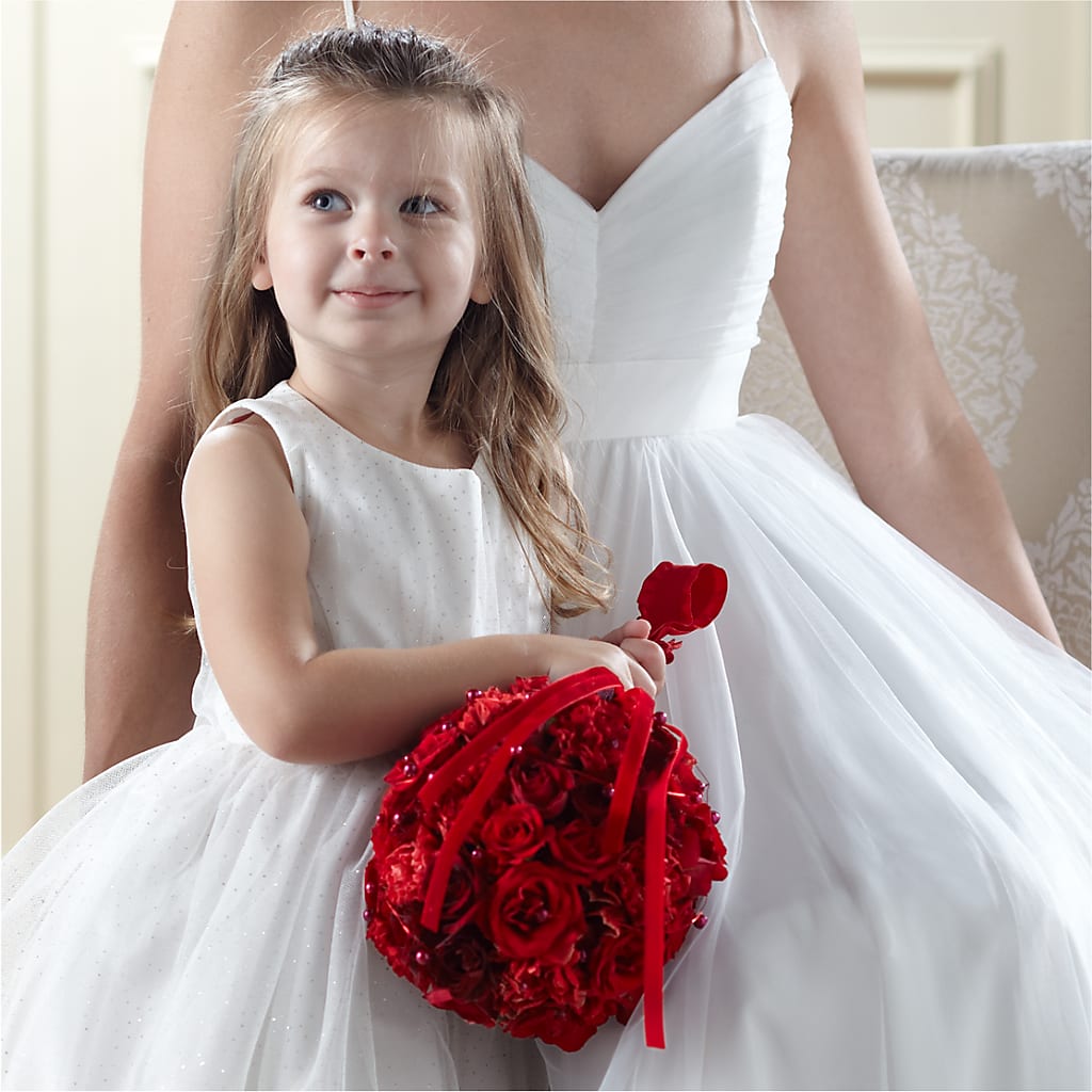 Pure at Heart Flower Girl Arrangement – Rosehaus Floral, Suamico WI