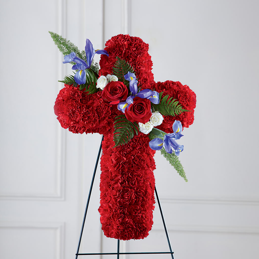Faithful Hero Floral Cross –  Rosehaus Floral, Suamico WI