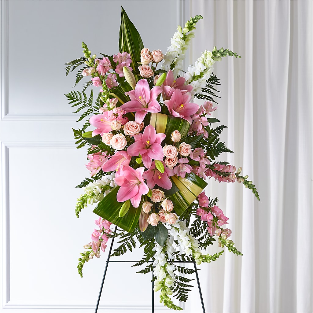 Elegant Embrace Standing Spray –  Rosehaus Floral, Suamico WI