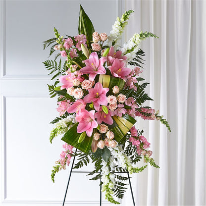 Elegant Embrace Standing Spray –  Rosehaus Floral, Suamico WI