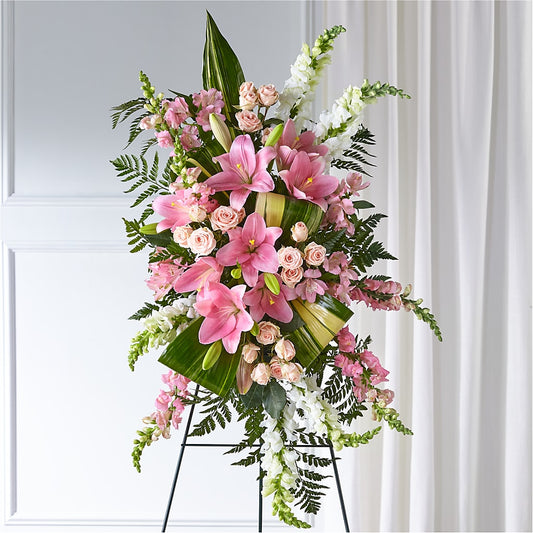 Elegant Embrace Standing Spray –  Rosehaus Floral, Suamico WI