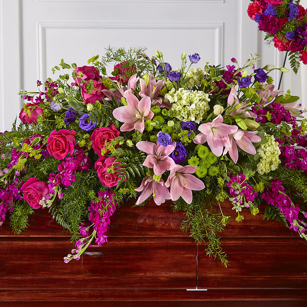 Radiant Tribute Casket Spray –  Rosehaus Floral, Suamico WI