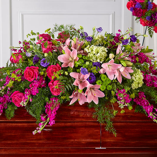 Radiant Tribute Casket Spray –  Rosehaus Floral, Suamico WI