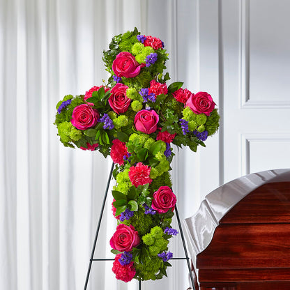 Tribute Rose Floral Cross –  Rosehaus Floral, Suamico WI