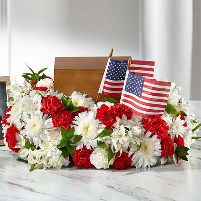Spirit of Patriotism Cremation Adornment –  Rosehaus Floral, Suamico WI