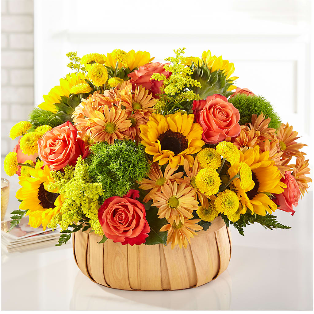 Harvest Sunflower Basket –  Rosehaus Floral, Suamico WI