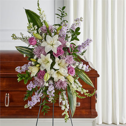 Grateful Hearts Standing Spray –  Rosehaus Floral, Suamico WI