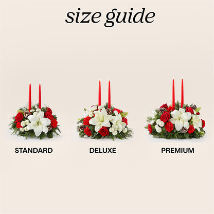 Seasonal Festivities Centerpiece –  Rosehaus Floral, Suamico WI