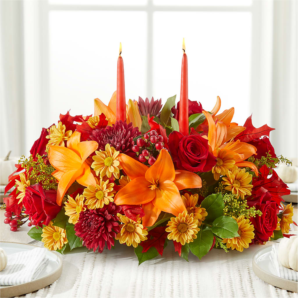 Autumn's Embrace Centerpiece –  Rosehaus Floral, Suamico WI