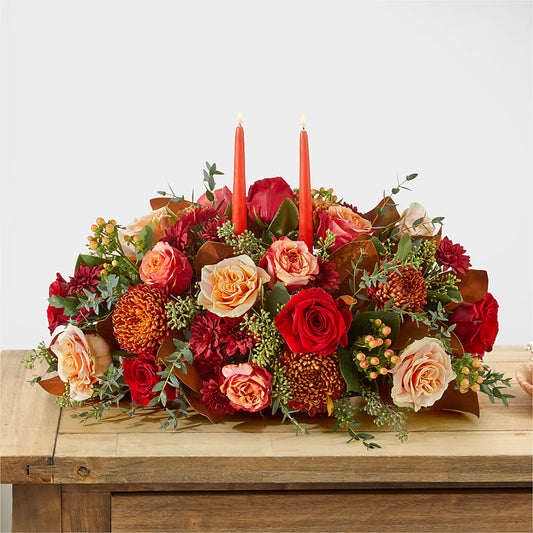 Gather Near Centerpiece –  Rosehaus Floral, Suamico WI